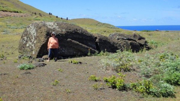 02-moai tombé, taille moyenne